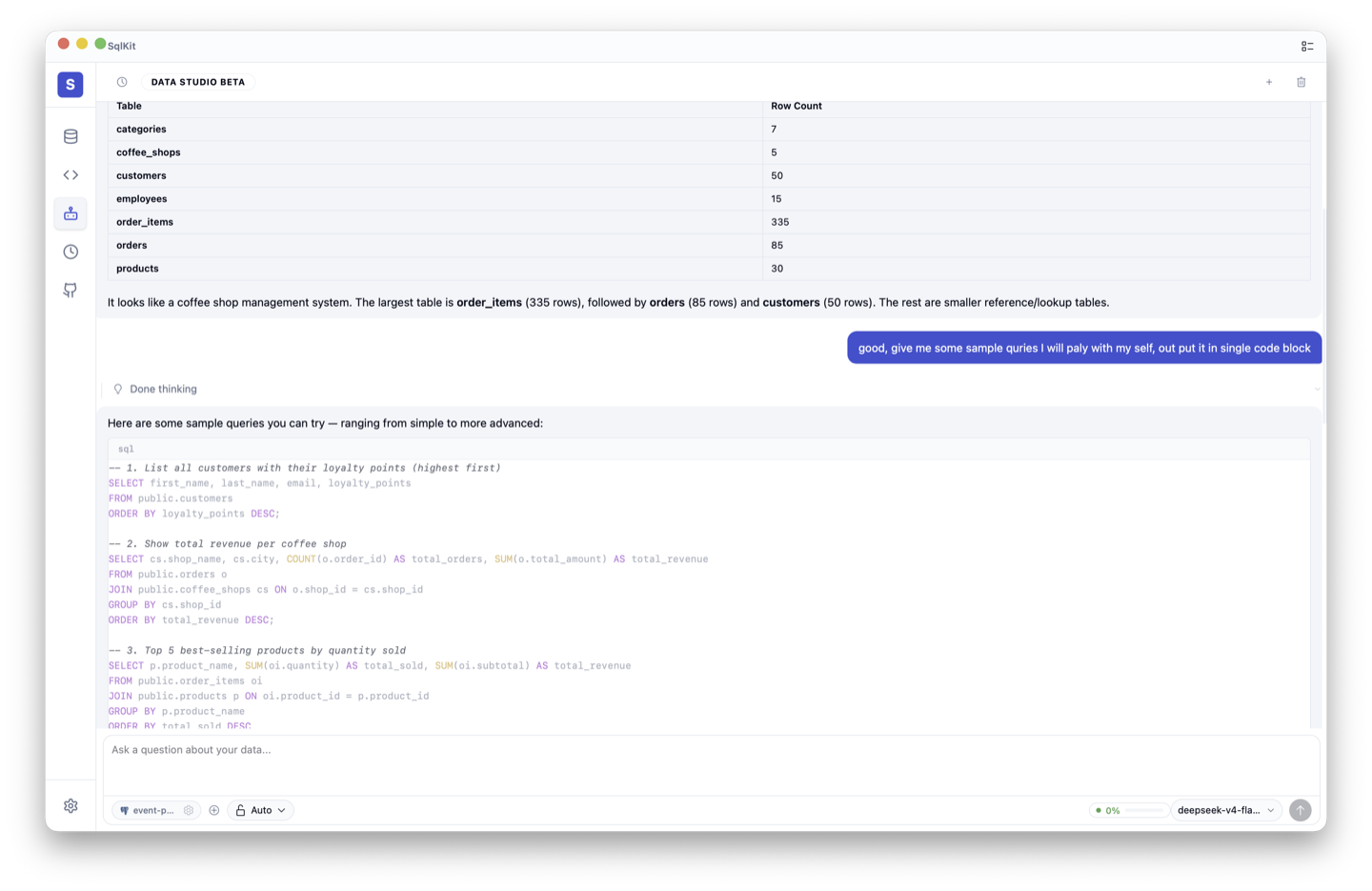 SqlKit Agentic Data Studio